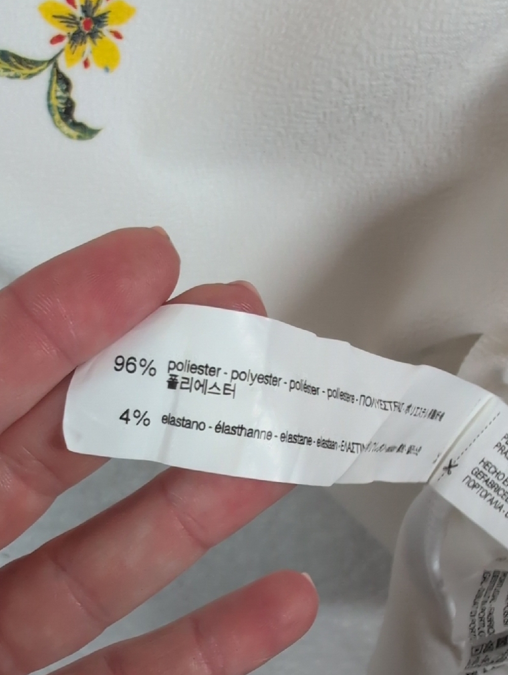 94-Zara White Mini Dress with Multicolor Floral - Picture 5 of 5